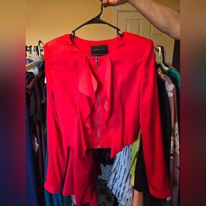 BCBG Maxazria hot red jacket
